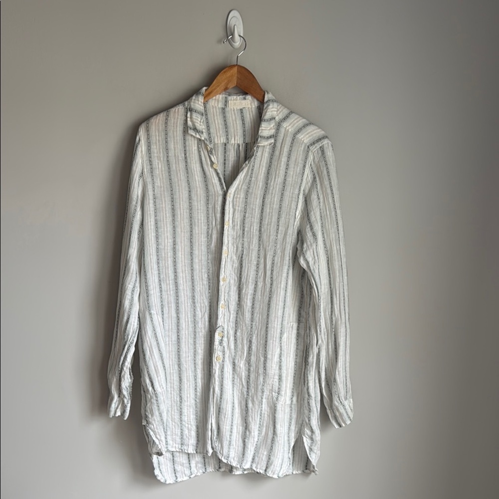 CP Shades White and Gray Striped Mini Dress